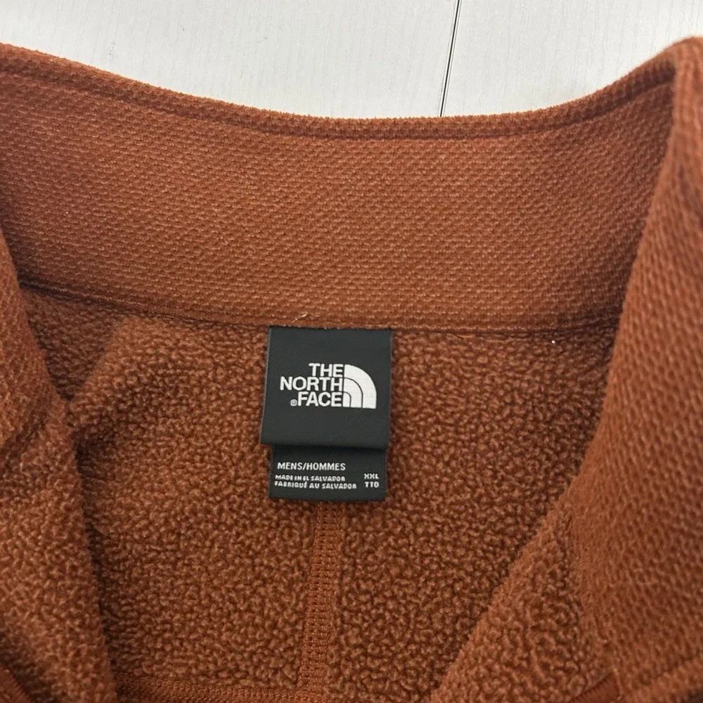 The North Face 1/4 Zip Men's XXL Pullover Sweater Fleece Copper Orange Hiking